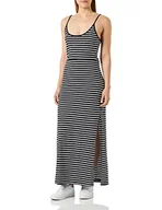 Sukienki - Vila VIDARLING S/L sukienka maxi - NOOS, Black/Stripes:optical Snow, XXL - miniaturka - grafika 1