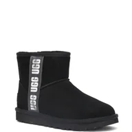 Śniegowce damskie - UGG Skórzane śniegowce W CLASSIC MINI SIDE LOGO II - miniaturka - grafika 1