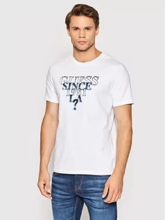 Koszulki męskie - GUESS T-Shirt M2YI44 J1311 Biały Slim Fit - grafika 1