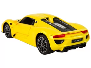 Auto R/C Porsche 918 1:24 Rastar Żółte - Samochody i pojazdy dla dzieci - miniaturka - grafika 3