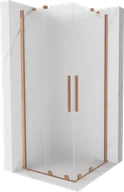 Kabiny prysznicowe - Mexen Velar Duo kabina prysznicowa rozsuwana 90x90 cm, szron, miedź szczotkowana - 871-090-090-32-65 - miniaturka - grafika 1