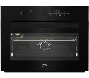 Piekarnik do zabudowy Beko bPro500 BBCM17400B Termoobieg Czarne szkło - Piekarniki do zabudowy - miniaturka - grafika 1