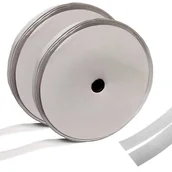 Taśmy klejące - Taśma rzep z klejem samoprzylepna 16mm komplet 25m biała - miniaturka - grafika 1