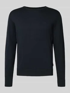 Sweter z dzianiny z prążkowanymi wykończeniami - Swetry męskie - miniaturka - grafika 1