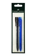 Długopisy - Faber Castell Faber Castell, długopisy żelowe, czarny, niebieski, 2 sztuki - miniaturka - grafika 1