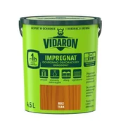 Farby i impregnaty do drewna - Impregnat Ochronno-Dekoracyjny Ogrodowy R02 Teak 4,5l VIDARON - miniaturka - grafika 1