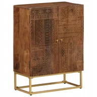 Szafki do salonu - Szafka 55X30X76CM Lite Drewno Mango I Żelazo - miniaturka - grafika 1