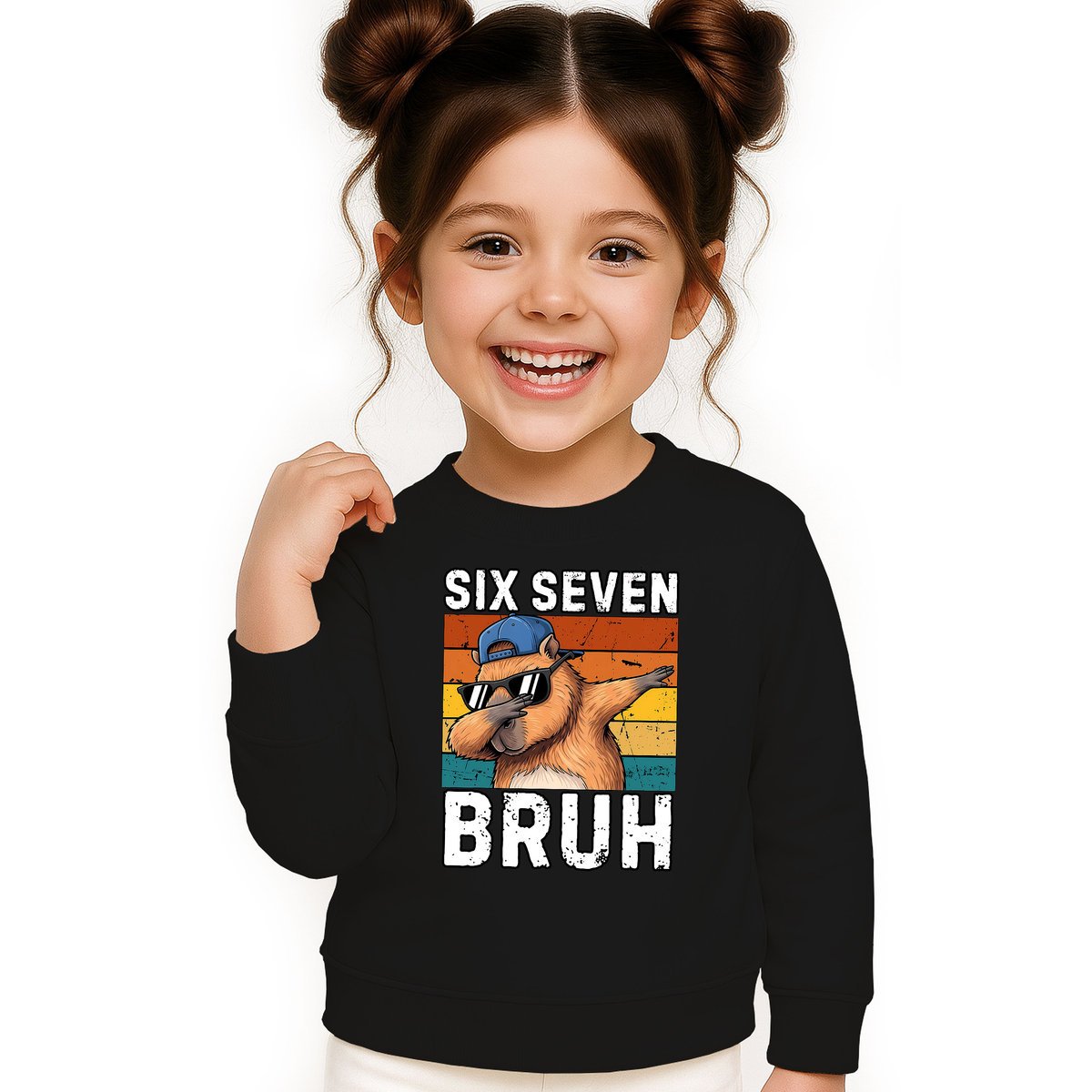 BLUZA DZIECIĘCA 67 SIX SEVEN VIRAL CAPYBARA 122-128 DLA CHŁOPCA DZIEWCZYNKI
