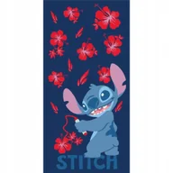 Okrycia kąpielowe dla dzieci - Ręcznik kąpielowy plażowy bawełniany Stitch flowers Stich 70x140 - miniaturka - grafika 1