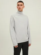 Swetry męskie - Jack&Jones Golf 12210931 Szary Regular Fit - miniaturka - grafika 1
