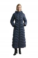 Płaszcze damskie - KAREN MILLEN GRANATOWY PŁASZCZ Z KAPTUREM DO KOSTEK DLA WYSOKICH 38 B_C - miniaturka - grafika 1