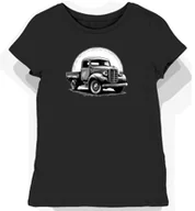 Koszulki i topy damskie - Koszulka damska czarna z nadrukiem retro samochodów XL - miniaturka - grafika 1