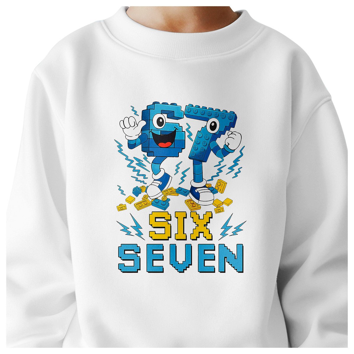 BLUZA DZIECIĘCA 67 SIX SEVEN KLOCKI VIRAL DLA CHŁOPCA DZIEWCZYNKI 122-128