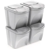 Kosze na śmieci - Kosz do segregacji śmieci Sortibox 20 l, 4 szt., biały - miniaturka - grafika 1