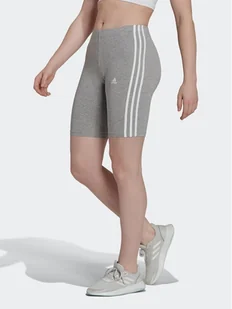 adidas Szorty sportowe Essentials 3-Stripes Bike Shorts HF5956 Szary - Spodenki damskie - miniaturka - grafika 1