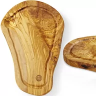 Deski do krojenia - Deska do serwowania z drewna oliwnego z rowkiem 300 x 210 x 18 mm - Hendi 505199 - miniaturka - grafika 1