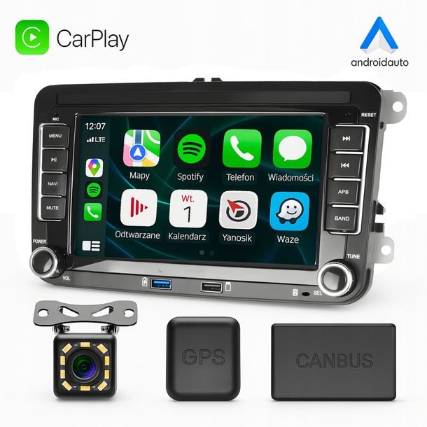 Radio Android Carplay Vw Passat B6 B7 Golf 5 V 6 Vi Tiguan Touran T5 Caddy