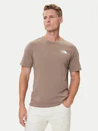 Koszulki męskie - The North Face T-Shirt Redbox NF0A87NP Beżowy Regular Fit - miniaturka - grafika 1