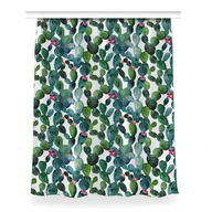 Zasłony - Zasłona przelotki Kaktusy z kwiatami dekor 150x200, Fabricsy - miniaturka - grafika 1