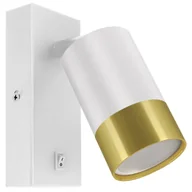 Lampy ścienne - Kinkiet ścienny Puzon 4285 Ideus z regulacją tuba do jadalni biały złoty - miniaturka - grafika 1