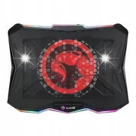 Podkładki chłodzące pod laptopa - Podstawa chłodząca pod notebooka Marvo FN-40, HUB, RGB, FAN 18 cm - miniaturka - grafika 1