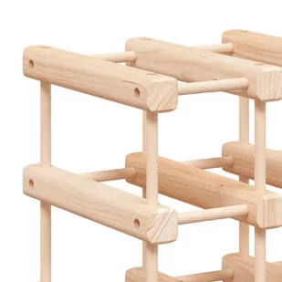 Stojak na 42 butelki wina, 68,5x23x68,5 cm, lite drewno sosnowe  Lumarko! - Stojaki na wino - miniaturka - grafika 1