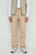 Spodnie męskie - Calvin Klein Jeans spodnie bawełniane kolor beżowy w fasonie cargo - miniaturka - grafika 1