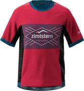 Pozostała odzież dla rowerzystów - Zimtstern Zimtstern TechZonez Koszula z krótkim rękawem Mężczyźni, jester red/french navy/glacier grey - miniaturka - grafika 1