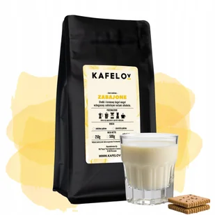 Kawa Kafelov smakowa ZABAJONE 250g ziarno - Cappuccino i kawy smakowe - miniaturka - grafika 1