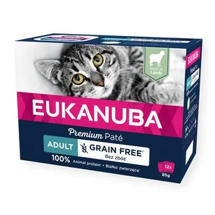 Karma dla kota EUKANUBA Adult Grain Free Jagnięcina (12 x 85 g) - Mokra karma dla kotów - miniaturka - grafika 1
