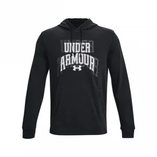 Męska bluza dresowa nierozpinana z kapturem Under Armour UA Rival Terry Graphic HD - czarna - UNDER ARMOUR - Bluzy sportowe męskie - miniaturka - grafika 1