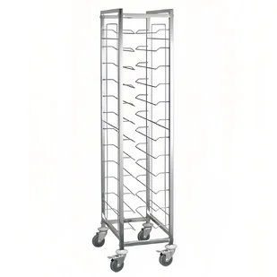 Wózek na tace ze stali nierdzewnej, 12 poziomów, 1720 × 429 × 650 mm - Wózki na żywność - miniaturka - grafika 1