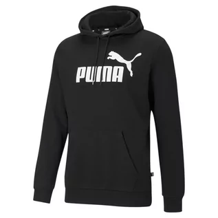 Bluzy sportowe męskie - Puma Essential Big Logo Hoody, męska bluza, czarna - grafika 1
