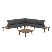 Meble ogrodowe - Beliani Zestaw ogrodowy drewniany 5-osobowy szary CORATO 118419 - miniaturka - grafika 1