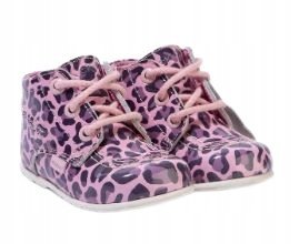 KICKERS PÓŁBUTY DZIECIĘCE RÓŻOWE SKÓRZANE 21 S_T