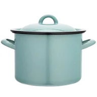 Garnki - Garnek prosty 4,4 l śr. 20 cm wys. 15 cm szałwiowy nakrapiany - miniaturka - grafika 1