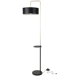 Czarno złota podłogowa lampa Bubena - Lampy stojące - miniaturka - grafika 1