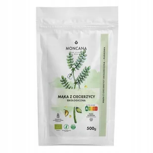 Bezglutenowa mąka z ciecierzycy mąka pudrowa ekologiczna 500g Moncana - Mąka - miniaturka - grafika 1