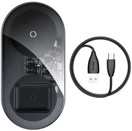 Ładowarki do telefonów - Baseus Simple 2w1 ładowarka QI, AirPods WXJK-A01 baseus_20191104124509 - miniaturka - grafika 1
