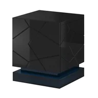 Szafki nocne - Szafka nocna QIU 2szt. 46x41,5xH53 czarny połysk/czarny połysk - miniaturka - grafika 1