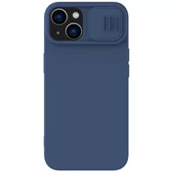 Etui i futerały do telefonów - Nillkin CamShield Magnetic Silicone Case etui iPhone 14 Plus magnetyczny MagSafe pokrowiec z osłoną na aparat niebieski - miniaturka - grafika 1
