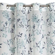 Firany - Firana Na Przelotkach Fiona 140X250 Biała + Niebieska - miniaturka - grafika 1
