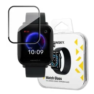 Akcesoria do smartwatchy - Hybrydowe szkło ochronne do Xiaomi Amazfit Bip U czarny WOZINSKY - miniaturka - grafika 1