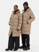 Kurtki damskie - Rains Kurtka zimowa Unisex 15130 Beżowy Regular Fit - miniaturka - grafika 1