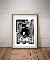 Plakaty - Plakat, Maze Gaze Sonic the Hedgehog, 3D 60x80 cm - miniaturka - grafika 1