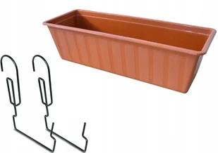 DONICZKA BALKONOWA, SKRZYNKA 50cm + 2 UCHWYTY - Skrzynie ogrodowe - miniaturka - grafika 1