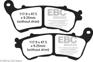 Klocki hamulcowe - Klocki hamulcowe EBC FA640 Blackstuff Aramidowe klocki hamulcowe z ABE do Harley Davidson XLX Sportster Forty Eight XLCX Roadster XL N Iron L Super Low XL NS IRON Rok 2014 - 2020 - miniaturka - grafika 1