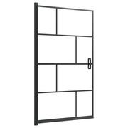 Ścianki i drzwi prysznicowe - vidaXL Kabina prysznicowa ESG 80x140 cm czarna 150749 - miniaturka - grafika 1