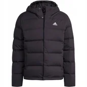 Kurtki męskie - Kurtka męska adidas Helionic Hooded Down czarna HG8751 XL - miniaturka - grafika 1