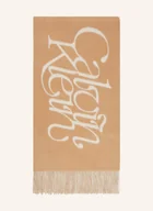 Apaszki i szaliki damskie - Calvin Klein Szal Żakardowy weiss - miniaturka - grafika 1